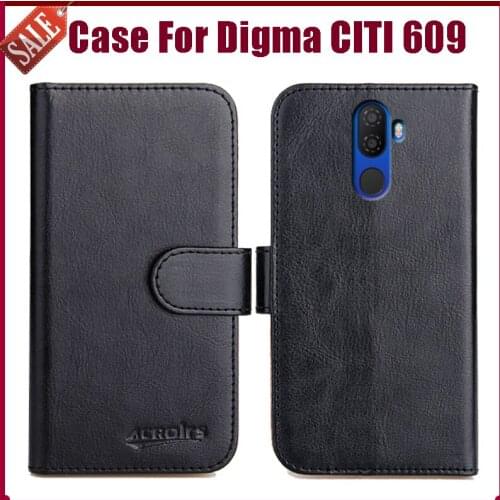Hot! Digma CITI 609 Case 6.09" 6 Colors Flip Soft Leather Phone Wallet Cover For Digma CITI 609 Case Stand Function Card Slots