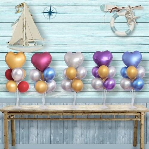 Metallic Balloons Stand Holder Stick Kids Birthday Party 18 Adult Ceremony Wedding Graduation Ballon Decoration Dq35
