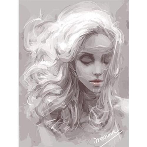 Beauty sketch Figure DIY Digital Painting By Numbers Modern Wall Art Canvas Paint Holiday Gift Home Decor Big Size