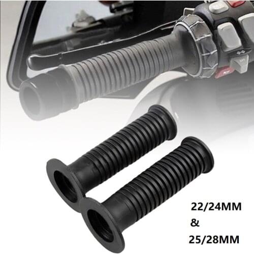 New 2PCS 25/28MM & 22/24MM Rubber Hand Grips Hand Bars Handle For BMW F650GS F800GS R1200GS RT1200