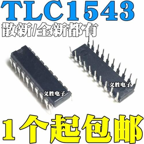 New and original TLC1543CN DIP20 10 Bit Analog-to-digital converter 38KSPS IN AD AD converter, encapsulated into the DIP20, 10