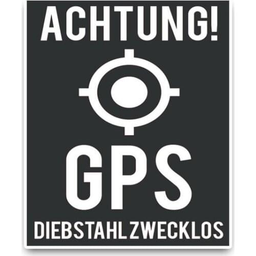 New Warning Achtung GPS Diebstahl Zwecklos Car Sticker Vinyl Car Window Car Decals Waterproof PVC Apply To Car Window window