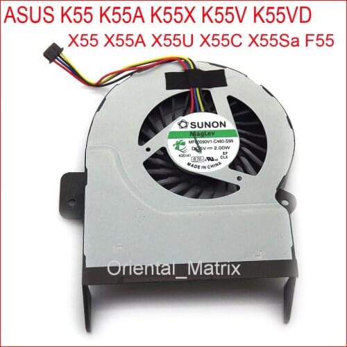 Original MF60090V1-C480-S99 Cooler Fan For ASUS K55 K55A K55X K55V K55VD X55 X55A X55U X55C X55Sa F55 Laptop CPU Cooling Fan