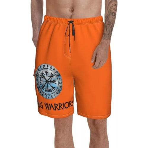 Beach Viking Warriors Vikings Compass Vikings Ragnar, Thor, Odin Breathable Quick Dry Nerdy Male Shorts