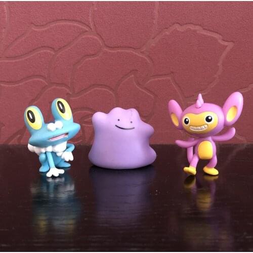 Genuine Pokemon WCT Froakie Ditto Aipom Cute Action Figure Model Toys