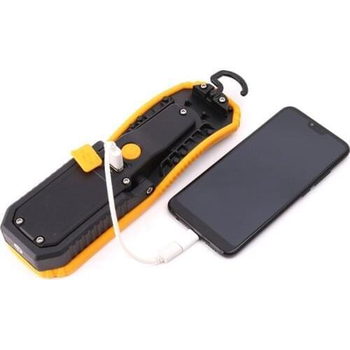 R9UD 60W Portable LED Work Light Magnetic COB Flashlight Torch With Hanging Hook For Repair Outdoor Camping