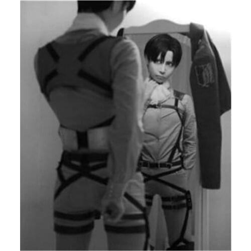 Cosplay Anime Attack on Titan Shingeki No Kyojin Recon Corps Harness Belt Hookshot Costume Belts Cosplay Belts Free Shipping