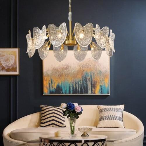 Post-modern luxury copper chandelier living room simple copper dining room lamp design sense and creativity