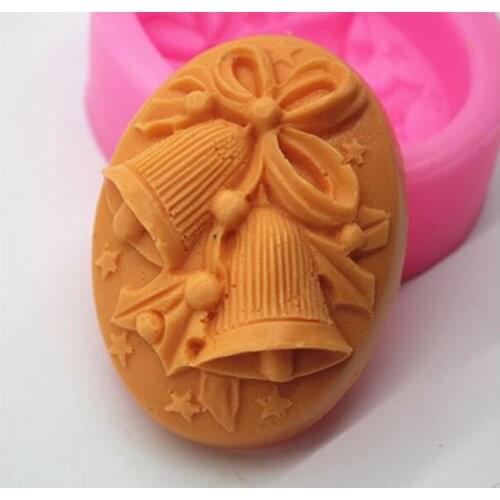 Christmas Bells Silicone molds Christmas Bells soap mold silicone soap molds silica gel die bell Aroma stone moulds candle mould