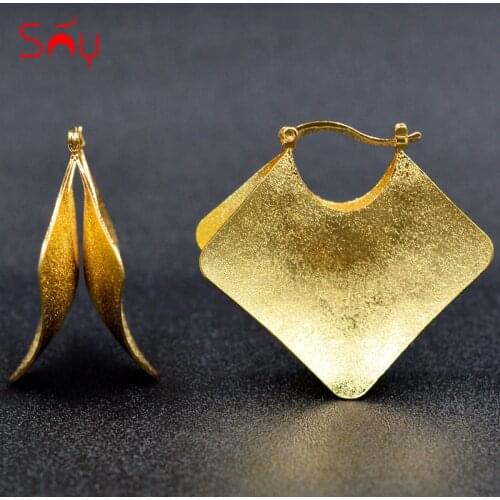 Sunny Jewelry Maxi Trendy Cross Geometric Jewelry Earrings 2020 Big Hoop Earrings For Women Girls For Birthday Party Daily Gifts