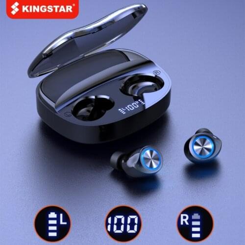 KINGSTAR TWS Bluetooth 5.0 Headphone In-ear Sports Earbuds IPX5 Waterproof Earphone with Battery Display Screen Earbuds