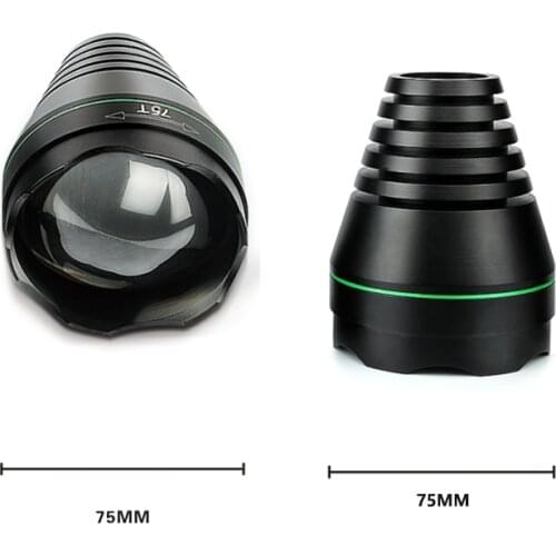 UniqueFire UF-1508 T75 Head Fit For 1508 XML/XRE/XPE/850NM/940NM Flashlight, 75mm Convex Lens,No Driver And Straight