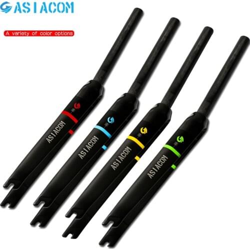 Newest ASIACOM 700*23C Road bike 3K/UD/12K full carbon fibre fork hard fork Track Fixed Gear bicycle carbon front fork Free ship