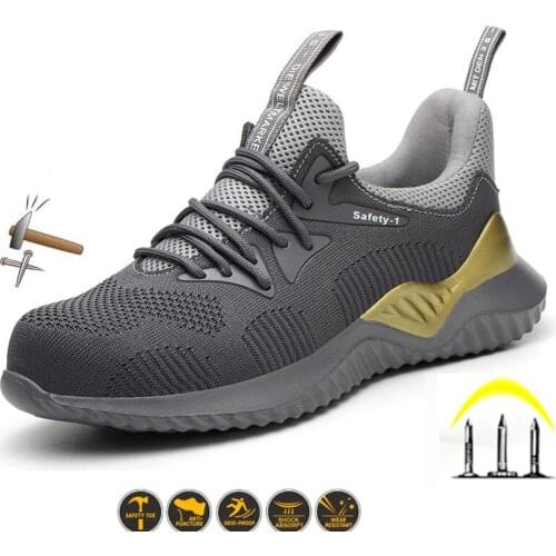 Indestructible Work Safety Boots For Men Safety Shoes Work Sneakers Puncture Proof Work Boots Zapatos De Hombre Black Size 48
