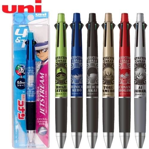 1pcs Detective Conan UNI MSXE5-1000 JETSTREAM Super Smooth 4+1 Multi-function Pen+Pencil Super Smooth