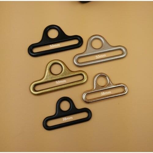 5pcs triangular bukles For 38mm 50mm wide belt Backpack Bags belt adjustable diy Accessories D ring hook black silver bronze