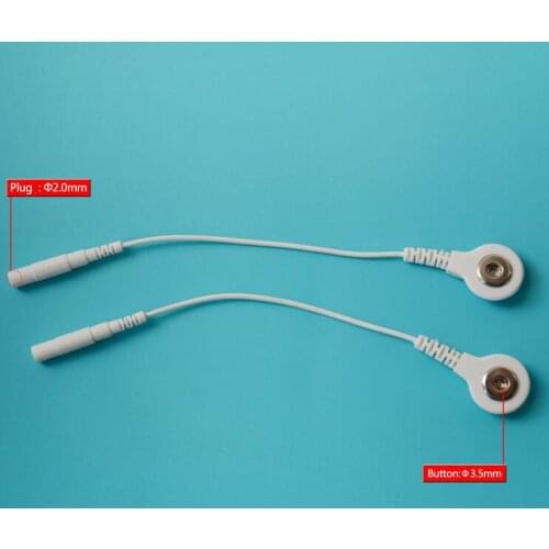500 pcs/lot Adapter Tieline Lead Wires/Cables Snap 3.5mm Plug Hole 2.0mm For TENS Machine about by DHL freeshipping