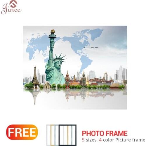 5D DIY Diamond Painting New York Statue of Liberty Cross stitch Diamond Circular Embroidery full display rhinestones pictures ac