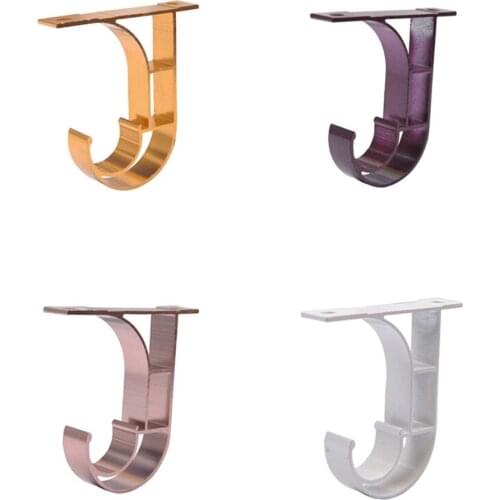 6Pcs/set Ceiling Curtain Rod Installation Hook Stainless Steel Towel Hooks Hanger Storage Rack Support Bracket Hanging Hooks Hat