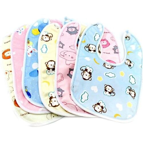 8Pc/Lot Baby Bibs Bandana Waterproof Cotton Babadores Burp Saliva Towel Cartoon Boys Girls Accessories