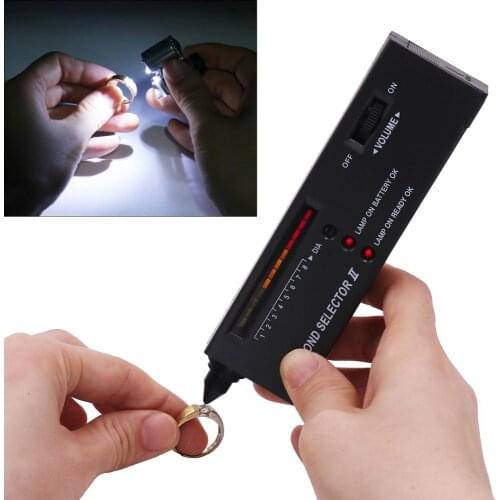 Diamond Tester High Accuracy Portable Diamond Detective Test with Gem Tester Jeweler Test Tool Jewelers Loupe 45X Magnifying