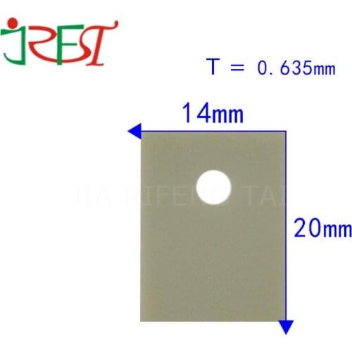 AlN Substrate Pacakge TO-220 0.635mm *14mm*20mm Aluminium Nitride Ceramic Transistor Insulator