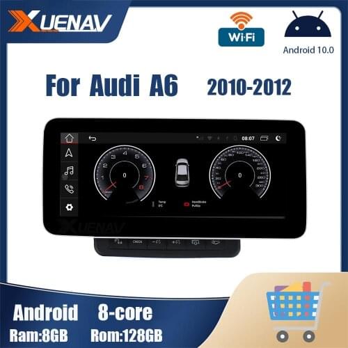 Android DVD Stereo Radio Player For Audi A6 2010 2011 2012 Car Radio Multimedia Player GPS Navigation Stereo 2 DIN