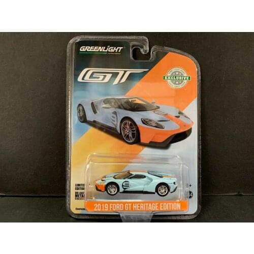 GREENLIGHT cars 1:64 Gulf Oil 2019 Ford HERITAGE EDITION Limited collection of die-casting alloy car models