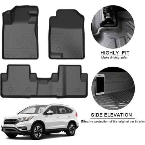 Car Floor Mats For Honda CR-V 2012-2016 TPE Auto Foot Pad Waterproof Non-slip Rubber Carpets Automobile Interior Accessories