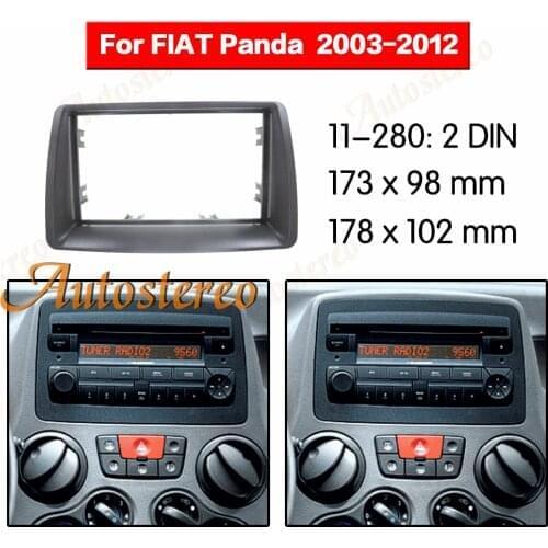 Car radio Frame Panel Auto Radio Stereo Fascia For FIAT Panda 2003-2012 Dash Plate Facia Panel Mount Trim Kits Frame Adapter