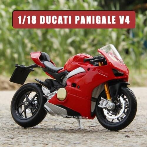 Bburago 1:18 Hot New Products DUCATI PANIGALE V4 original authorized simulation alloy motorcycle model toy car gift collection