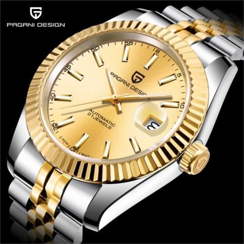 New PAGANI DESIGN Top Brand Mens Watches Automatic Mechanical Watch Waterproof Business Watch Men Gold Watch relogio masculino