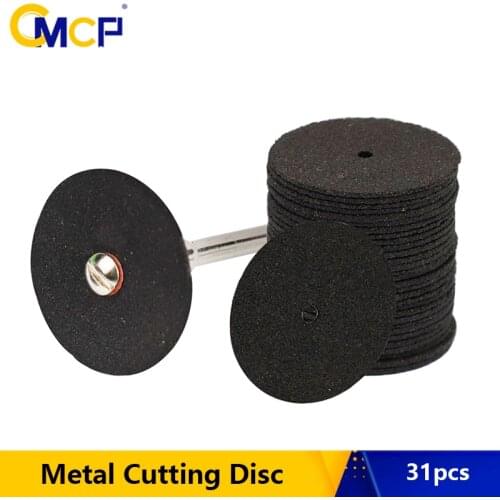 CMCP Resin Cutting Wheel Disc 30pcs Abrasive Cutting Disc 32mm With Mandrels Grinding Wheels For Dremel Metal Wood Cutting Tool