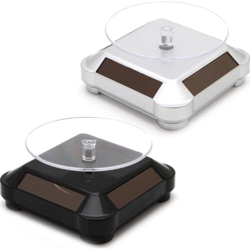 Solar Power Double-Use 360 Rotating Display Stand Table For Phone Watch Jewelry