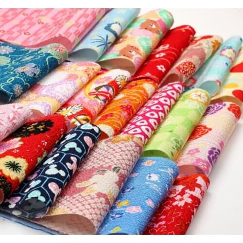 Japanese wind retro printed crepe cotton kimono fabric patch work Sewing Tissue To Patchwork,Tilda Cloth 20pc/lot