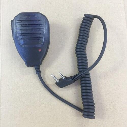 Honghuismart MIC shoulder speaker handfree K plug with indicate light for Kenwood Baofeng BF-UV5R,888S,PUXING etc walkie talkie