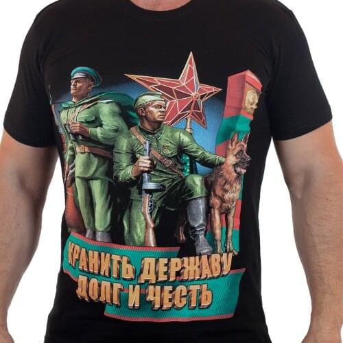 Tee Shirt Mens 2019 New Tee Shirts Printing t-shirt frontier Troops of Russia T-Shirts army military T-Shirt