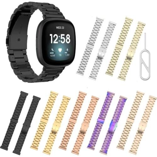 Stainless steel Strap for Fitbit Versa 3 Band Metal Bracelet belt Watchband for Fitbit Sense Versa3 smart watch Wristband Band