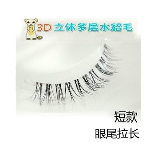 NL17 Transparent stem Mink Hair Eyelashes reusable Natural 3D Mink Messy Popular short Full Strip Eyelashes Extension