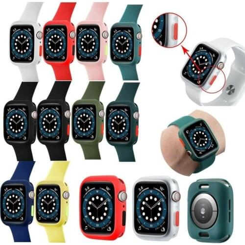 Silicone TPU Watch Case for Apple Watch Series 6 SE 5 4 3 2 1 Protection Shell for IWatch 38mm 42mm 40mm 44mm Bumper Cover