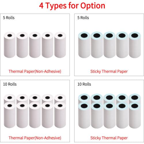57x30mm Self-Adhesive Direct Thermal Paper White Printable Sticker Paper,for Pocket Mobile Thermal Printer BT Photo Printer