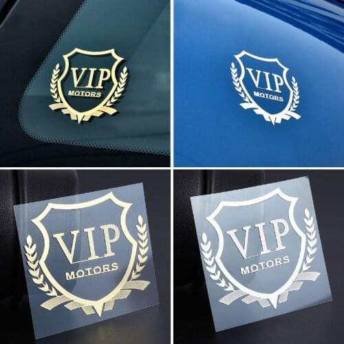 VIP MOTORS Car Sticker and Decals Reflective Emblem Door Window Body Auto Decor DIY Car Styling for BMW Audi Honda Nissan Toyota