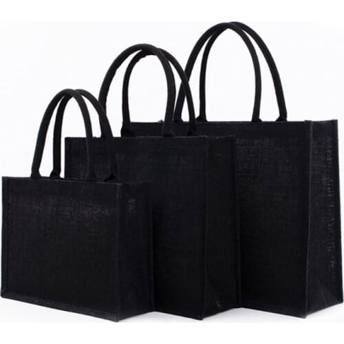 066F Jute Tote Bags Burlap Bag with Soft Handle for Women Shopping Handbag Bridesmaid Christmas Thanksgiving Gift Organizer