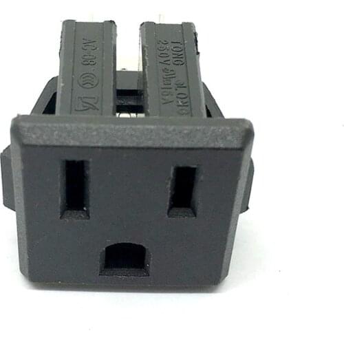 100 PCS/LOT SS-6B Travel Adaptor/Plug Converter in Black *CE Marked 15A