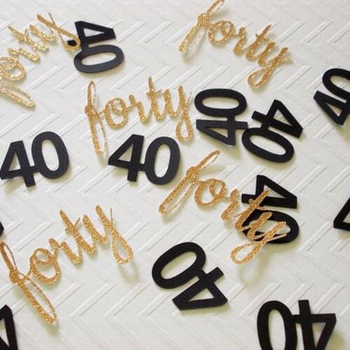 100 Pieces of 40th BirthdayParty Decorations Confetti Personalized 70th Birthday Confetti