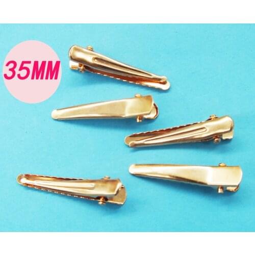 35mm 1000 piece Metal Alligator Hair Clips With Teeth (multiple colors, selectable)