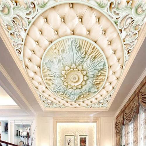 3d ceiling wall paper Flower relief wallpaper for walls 3 d customize wallpaper on the ceiling wallpaper for kitchen