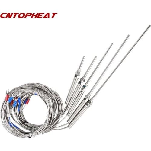 5mm diameter K type thermocouple, M8 thermocouple probe with spring, K type Temperature Sensor