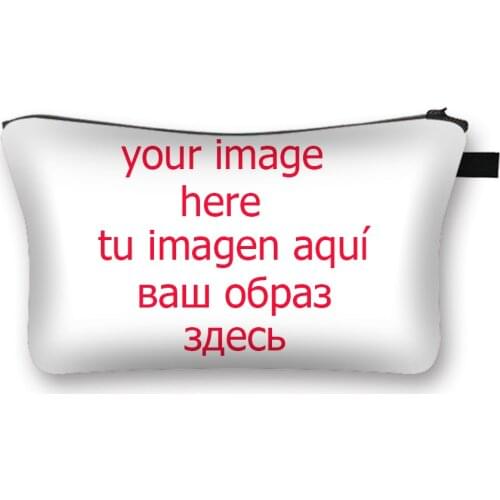 Custom Your Image Logo Name Print Cosmetics Pouchs Fashion Makeup Bag Ladies Toiletry Bags Female Travel Organizer Make up Bags