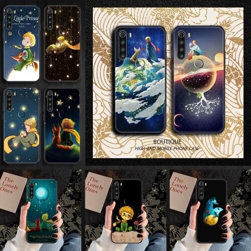 The little prince Phone case For Xiaomi Redmi Note 7 7A 8 8T 9 9A 9S 10 K30 Pro Ultra black luxury funda fashion prime silicone